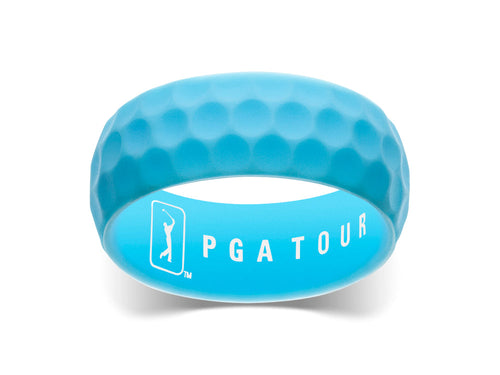 Sky Blue Stamped DiMPLD Golf Ring
