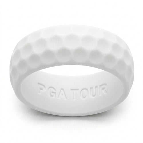 White Debossed DiMPLD Golf Ring