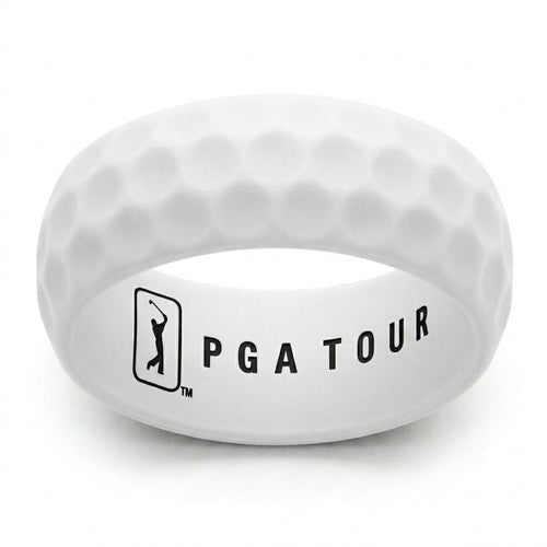 White Stamped DiMPLD Golf Ring